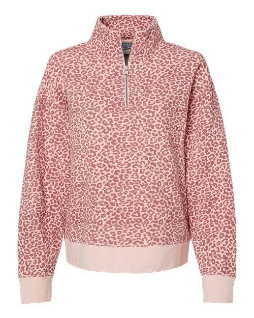 Women's Sueded Fleece Quarter-Zip Sweatshirt | USA Decoration