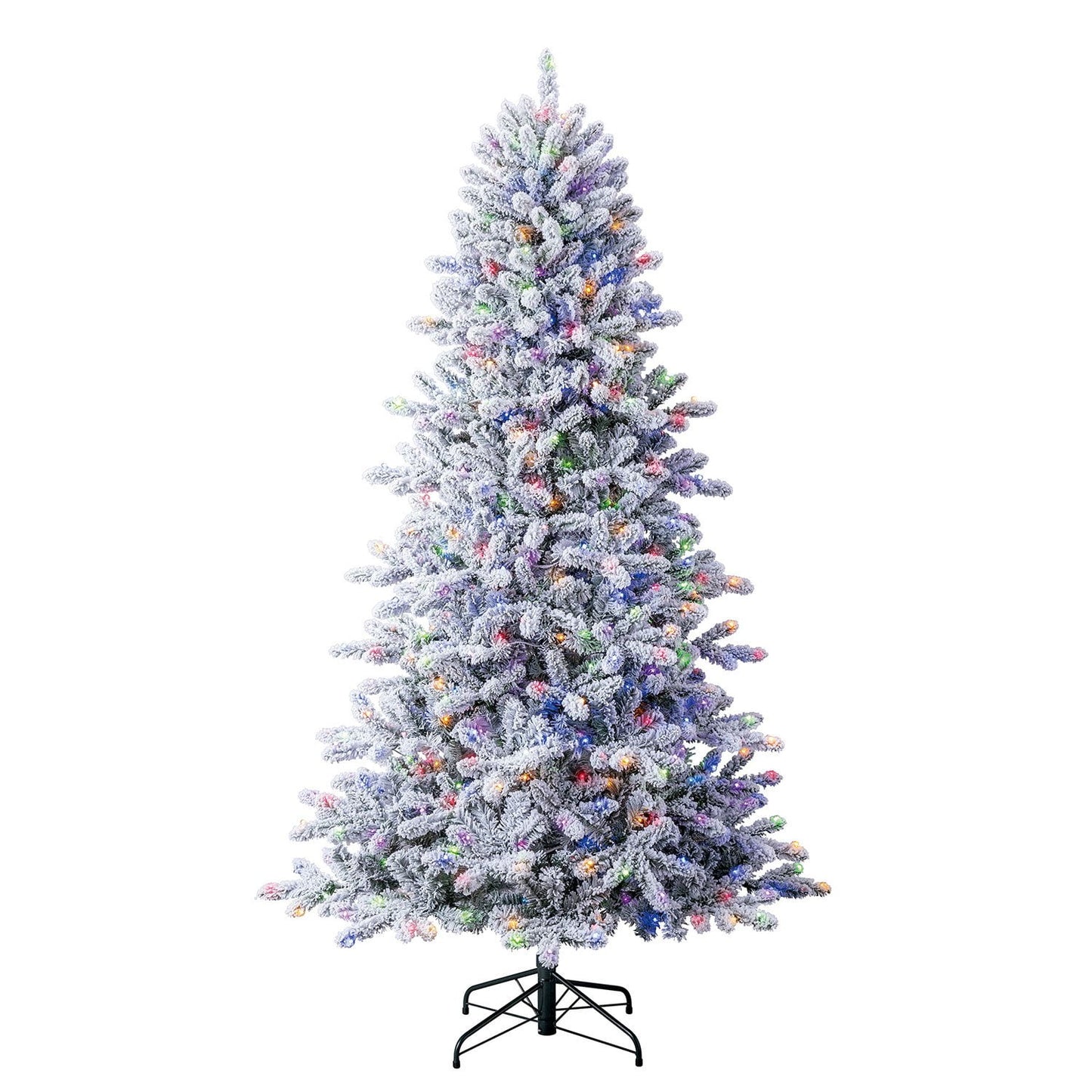 Member's Mark 7.5' Flocked Aspen Pre-Lit Christmas Tree | USA Decoration®