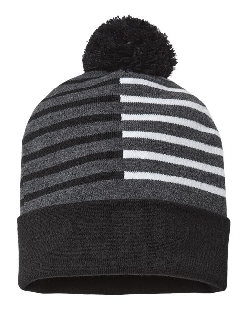 USA-Made Half Color Beanie | USA Decoration