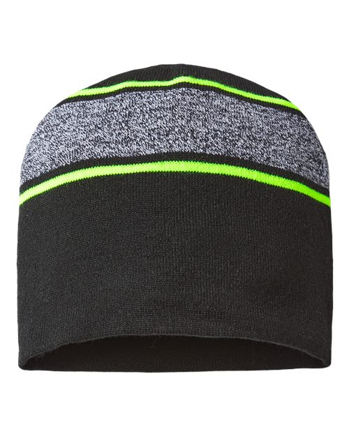 USA-Made Variegated Striped Beanie | USA Decoration
