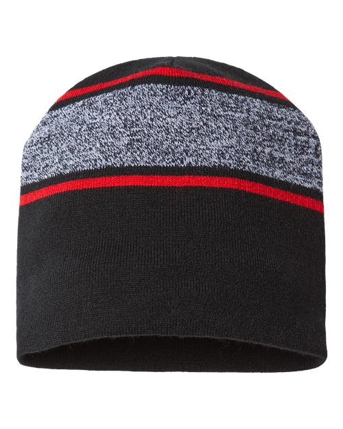 USA-Made Variegated Striped Beanie | USA Decoration