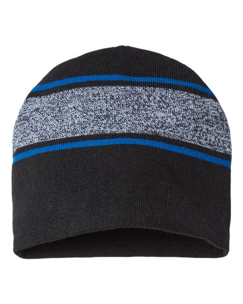 USA-Made Variegated Striped Beanie | USA Decoration