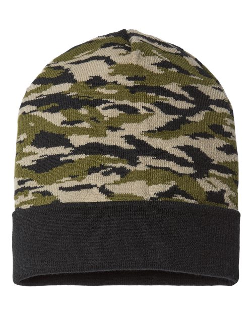 USA-Made Camo Cuffed Beanie | USA Decoration