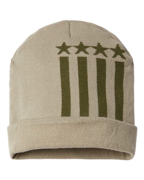 USA-Made Patriotic Cuffed Beanie | USA Decoration