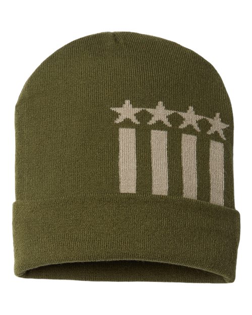 USA-Made Patriotic Cuffed Beanie | USA Decoration