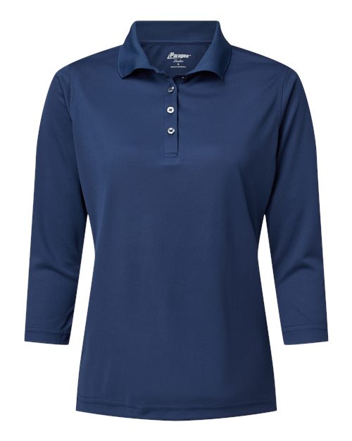 Women's Lady Palm Three-Quarter Sleeve Polo | USA Decoration