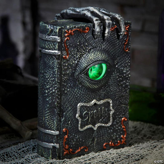 9 1/2" Animated Light-Up Dragon Eye Spellbook Tabletop Decoration