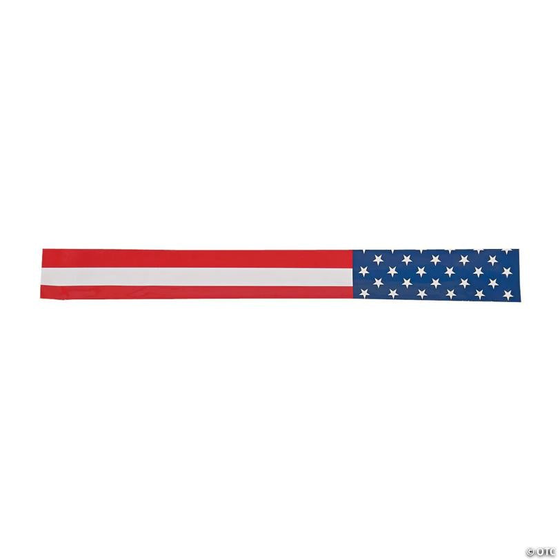 9 1/2" Patriotic American Flag Metal Slap Bracelets – 12 Pc.
