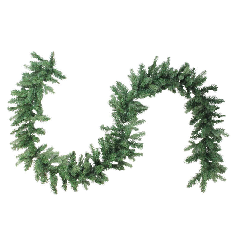 Christmas Garland draped across a fireplace mantel