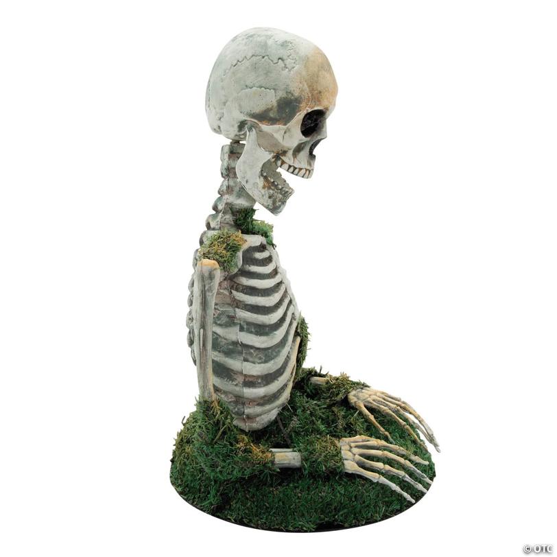 9 3/4" x 14 3/4" Mossy Skeleton Tabletop Animated Prop Halloween Decoration