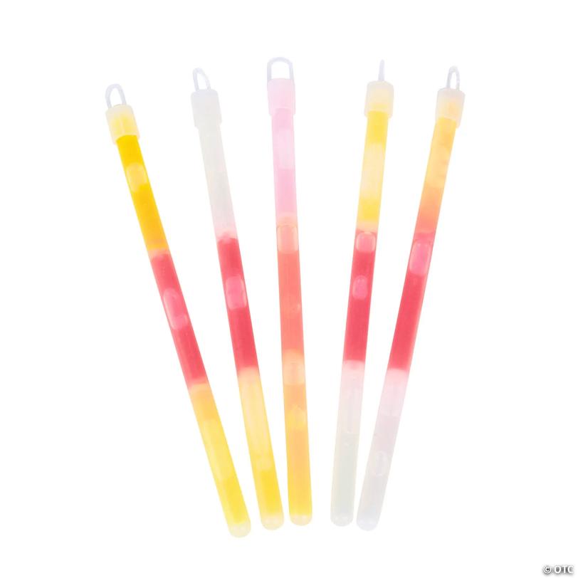 9" Bulk 50 Pc. Tri-Color Plastic Glow Sticks Assortment
