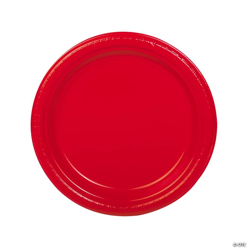 9" Disposable Plastic Dinner Plates - 20 Pieces | USA Decoration®