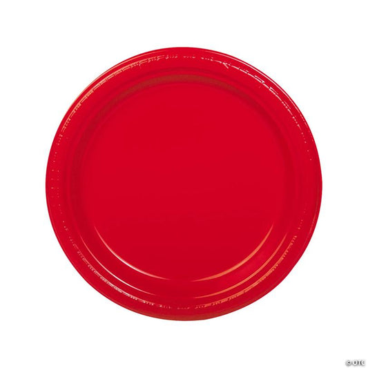 9" Disposable Plastic Dinner Plates - 20 Pieces | USA Decoration®