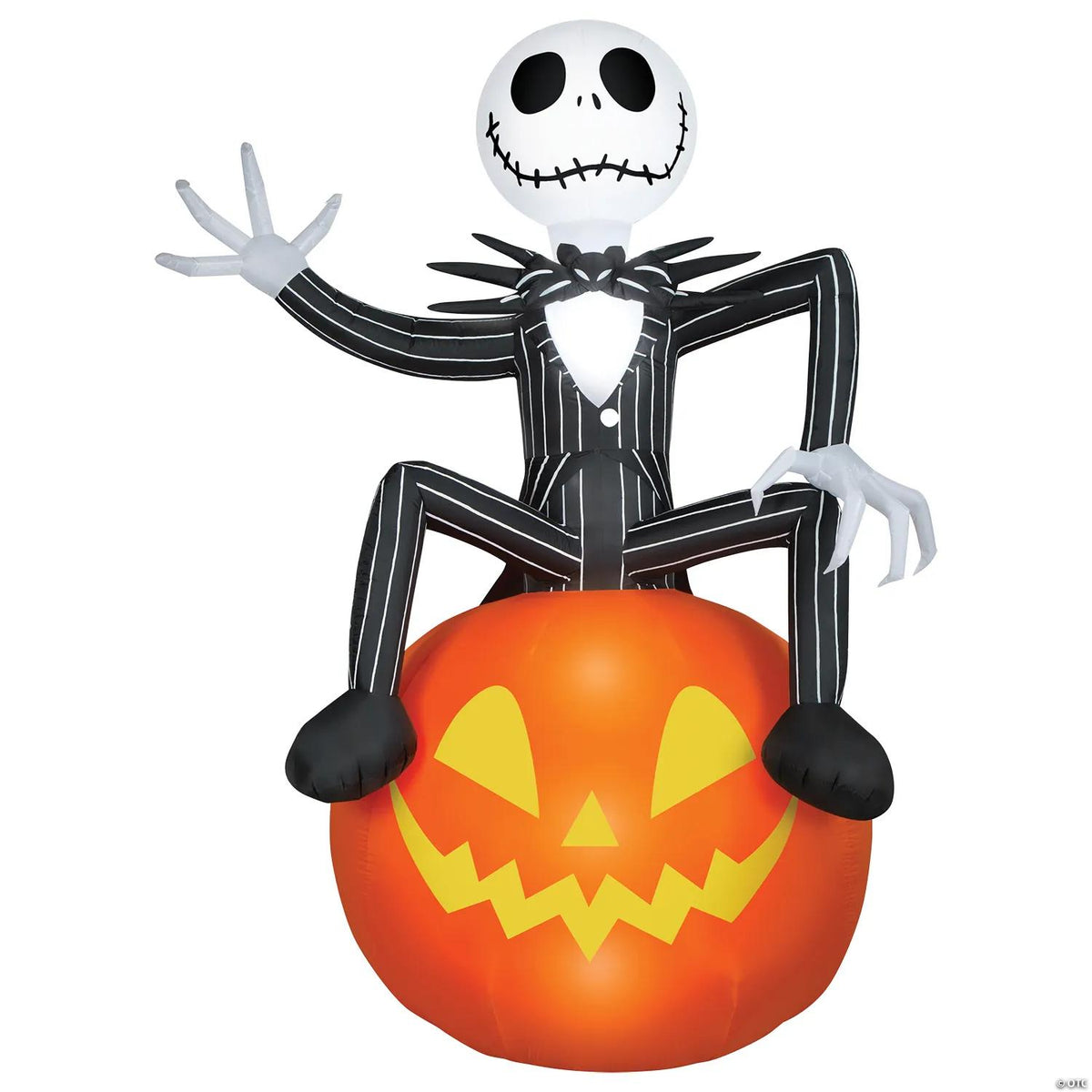 9 ft 6 in inflatable Jack Skellington on a pumpkin