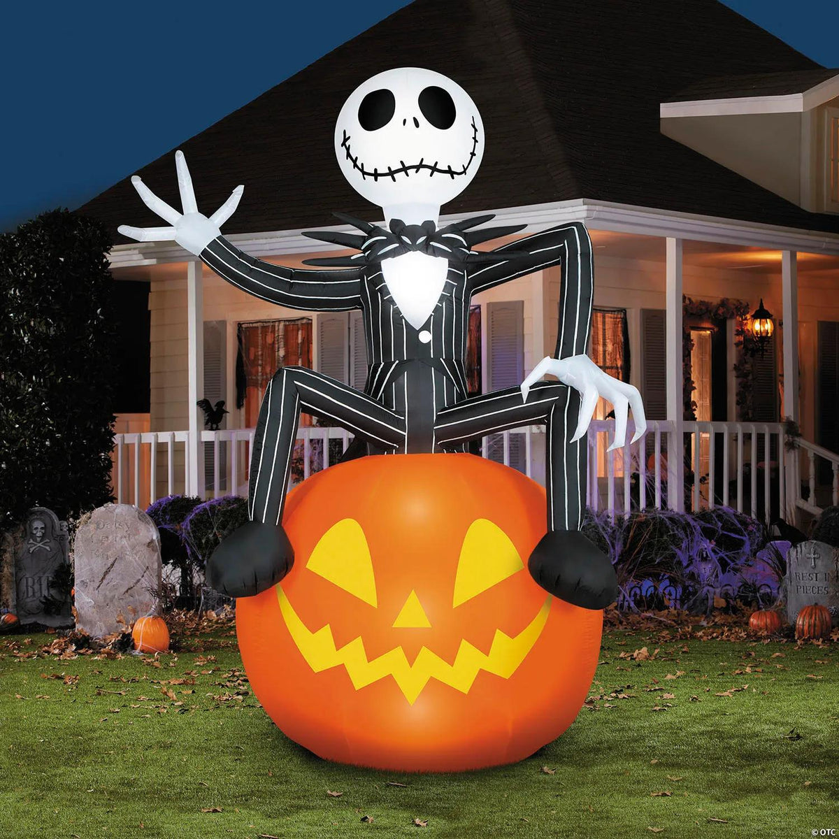 9 Ft. 6" AirblownInflatable The Nightmare Before Christmas Jack on Pumpkin Halloween Outdoor Yard Decoration