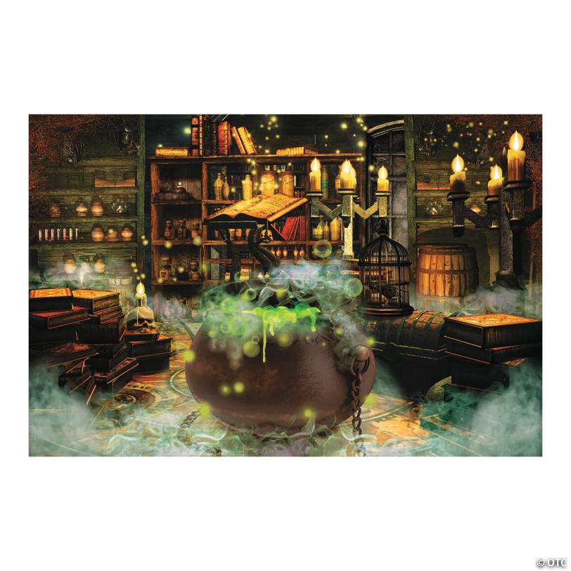 9 Ft. x 6 Ft. Witches’ Kitchen Backdrop Halloween Decoration - 3 Pc.
