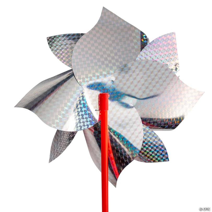 9" Jumbo Patriotic Stars & Stripes Prismatic Plastic Pinwheels – 12 Pc.