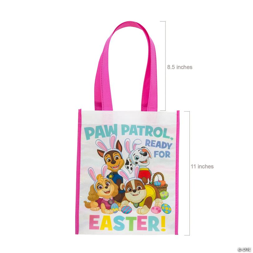9" x 11" Medium Easter PAW Patrol™ Laminated Shopper Tote Bags - 12 Pc.