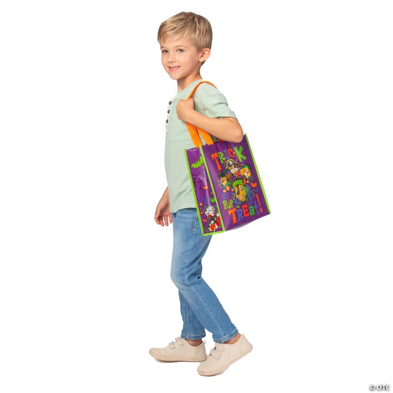9" x 11" Medium Halloween PAW Patrol™ Character Laminated Nonwoven Shopper Tote Bags – 12 Pc.