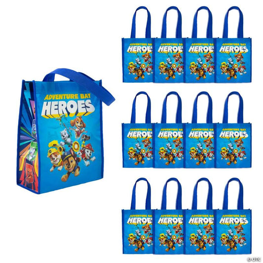 9" x 11" Medium PAW Patrol™ Adventure Bay Heroes Laminated Shopper Tote Bags – 12 Pc.