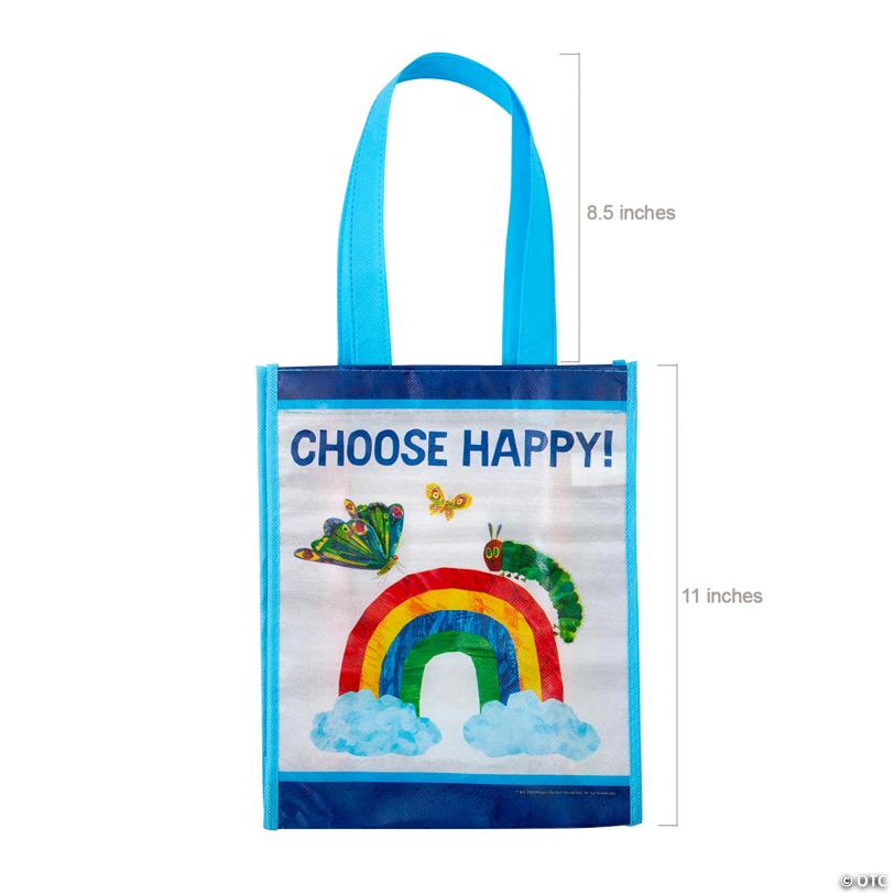 9" x 11" Medium World of Eric Carle The Very Hungry Caterpillar™ Laminated Nonwoven Shopper Tote Bags - 12 Pc.