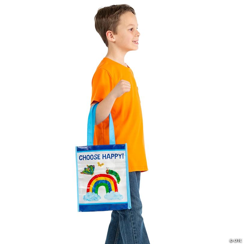 9" x 11" Medium World of Eric Carle The Very Hungry Caterpillar™ Laminated Nonwoven Shopper Tote Bags - 12 Pc.