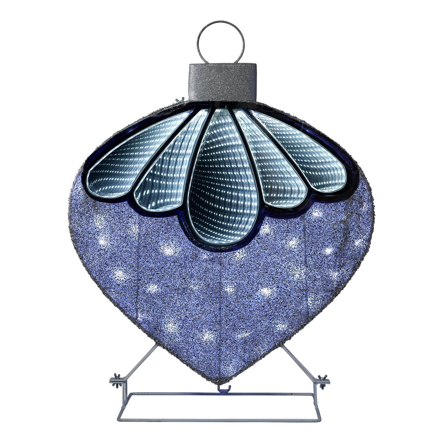 Member's Mark 32" Pre-Lit Silver Infinity Light Ornament Decor | USA Decoration®