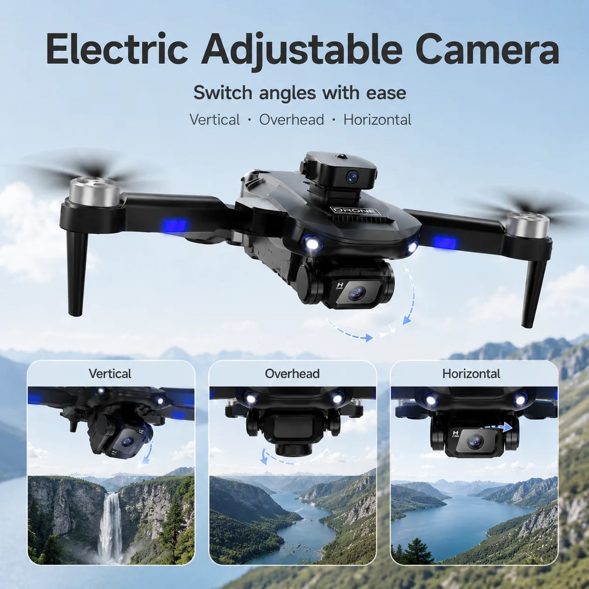 RC Drone ZNLYRION Brushless Drone F196 4K Dual Camera 360Â° Obstacle Avoidance Optical Flow Positioning 20Mins Flight Time WIFI FPV RC Quadcopter