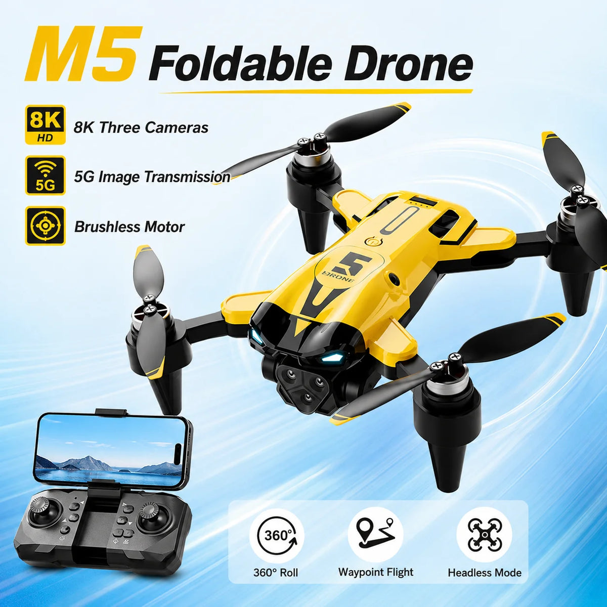 ZNLYRION Mini Full Protective Drone YL3PK With 2.4 Inch Screen Remote Dual Camera Optical Flow Hover 2 Batteries Indoor RC Quadcopter
