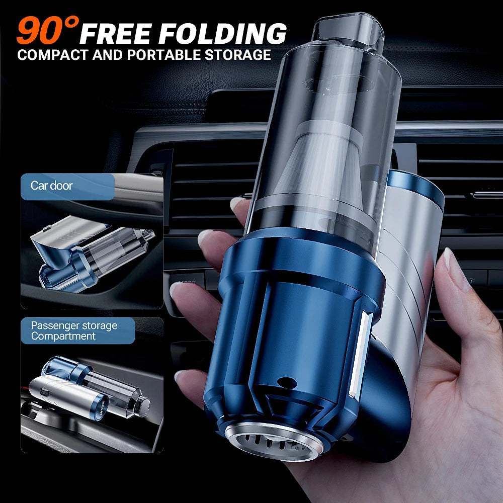 SZUK Powerful Mini Car Vacuum Cleaner 18000PA Foldable Handheld Cleaning Machine Strong Suction Portable Wireless Vacuum Cleaner