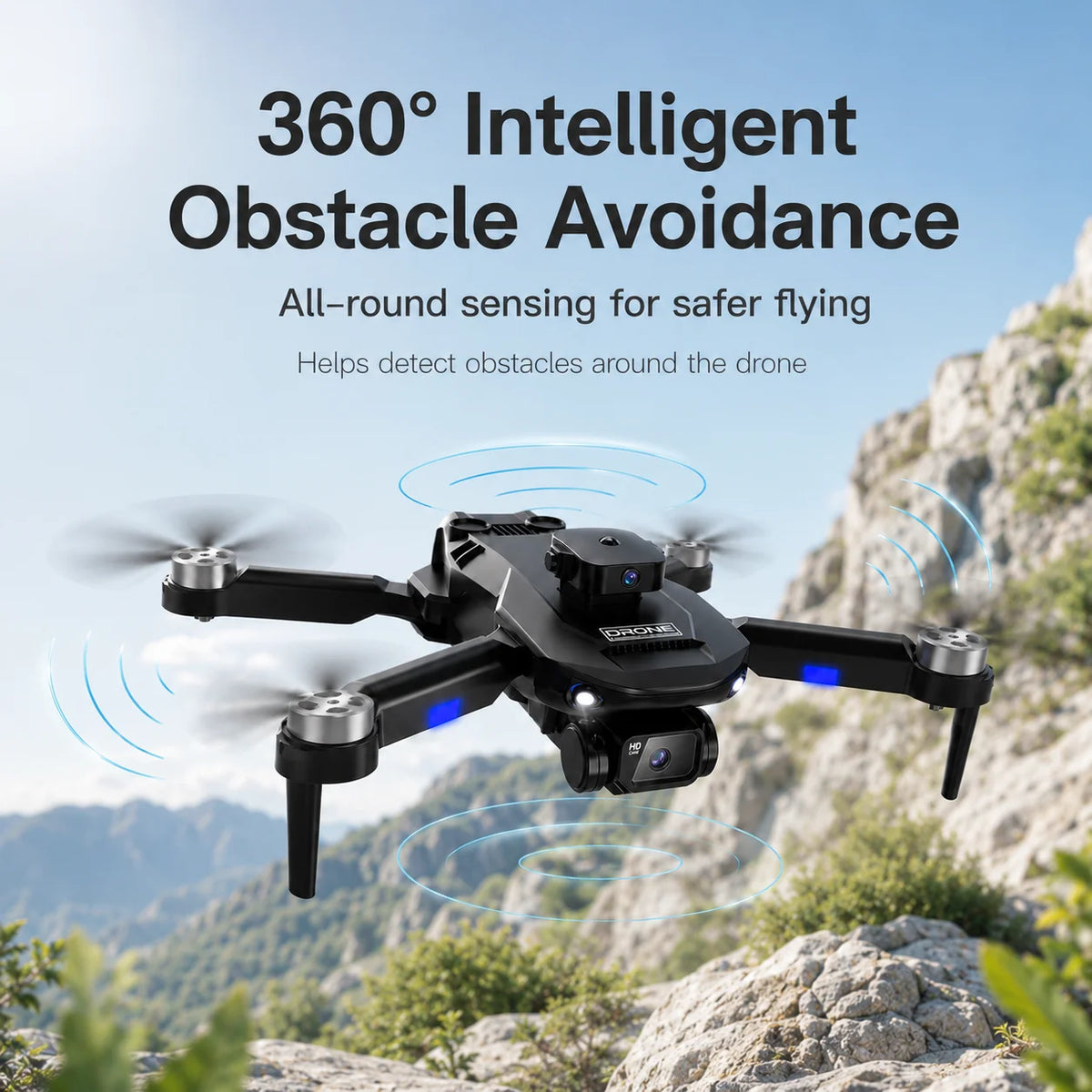RC Drone ZNLYRION Brushless Drone F196 4K Dual Camera 360Â° Obstacle Avoidance Optical Flow Positioning 20Mins Flight Time WIFI FPV RC Quadcopter