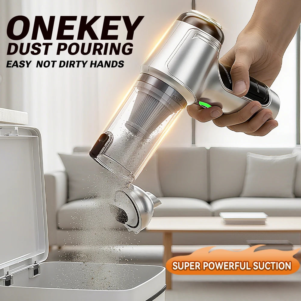 SZUK 638000Pa Powerful Mini Vacuum Cleaner Handheld Wireless Car Vacuum Cleaner Home Appliance Portable Car Vacuum Cleaner