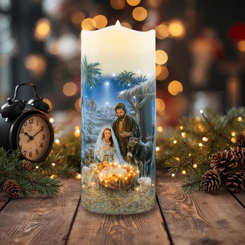 Christmas Tree Scented Tumbler Candle with Ceramic Holder