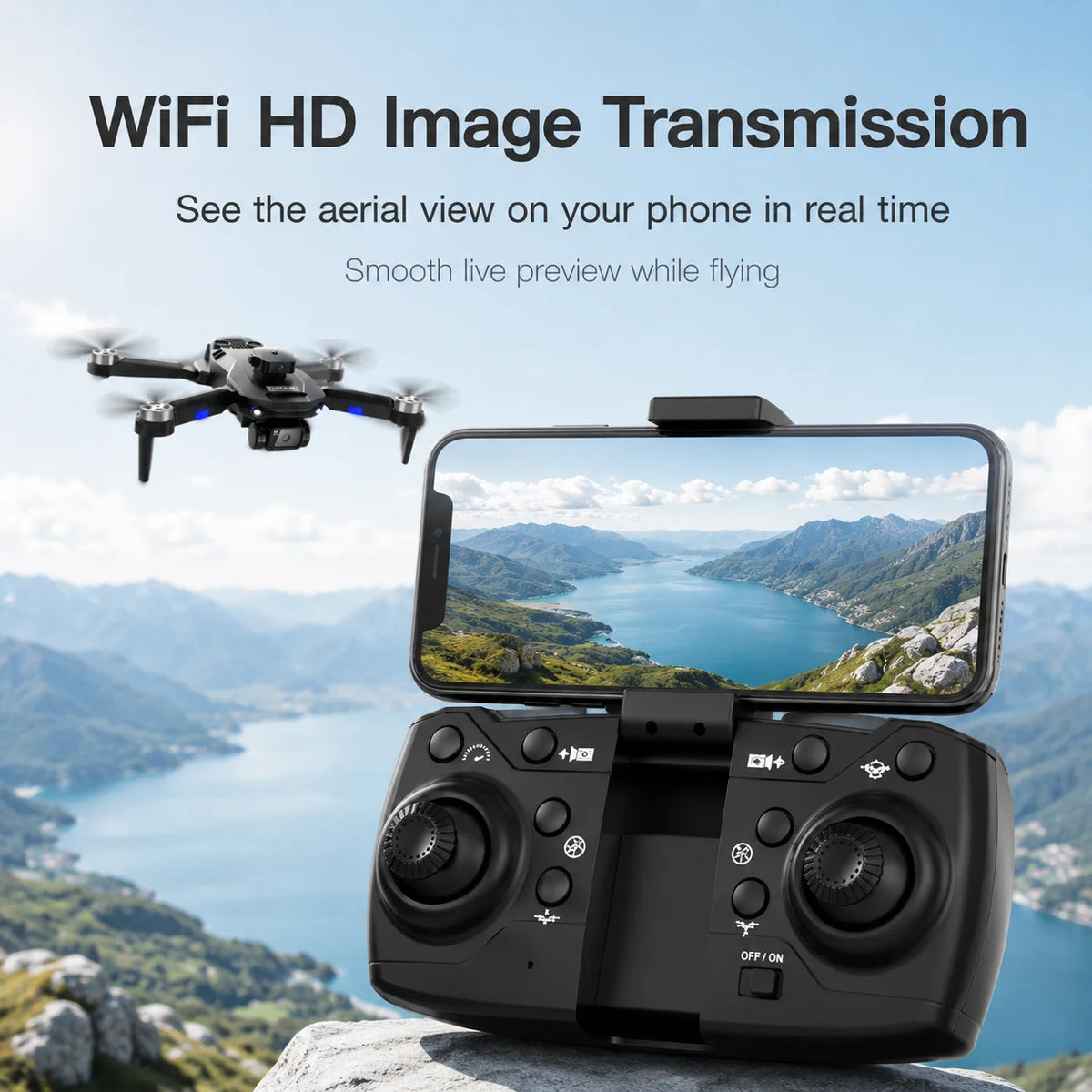 RC Drone ZNLYRION Brushless Drone F196 4K Dual Camera 360Â° Obstacle Avoidance Optical Flow Positioning 20Mins Flight Time WIFI FPV RC Quadcopter