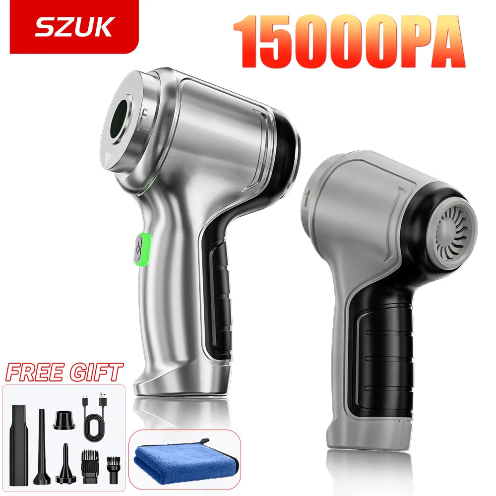 SZUK Wireless Car Vacuum Cleaner 15000PA Strong Suction Cordless Cleaning Machine Powerful Portable Handheld Mini Vacuum Cleaner