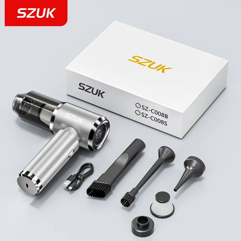 SZUK 8000PA Wireless Car Vacuum Cleaner Strong Suction Handheld Cleaning Machine Portable Mini Vacuum Cleaner for Car and Home