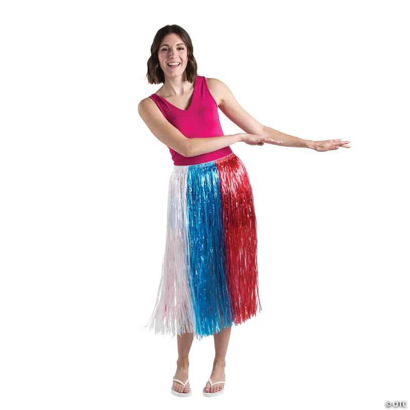 Adult’s Patriotic Hula Skirt - 12 Pc.