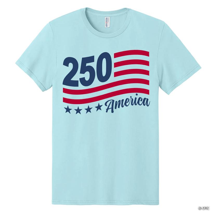 Adults 250 America Light Blue T-Shirt
