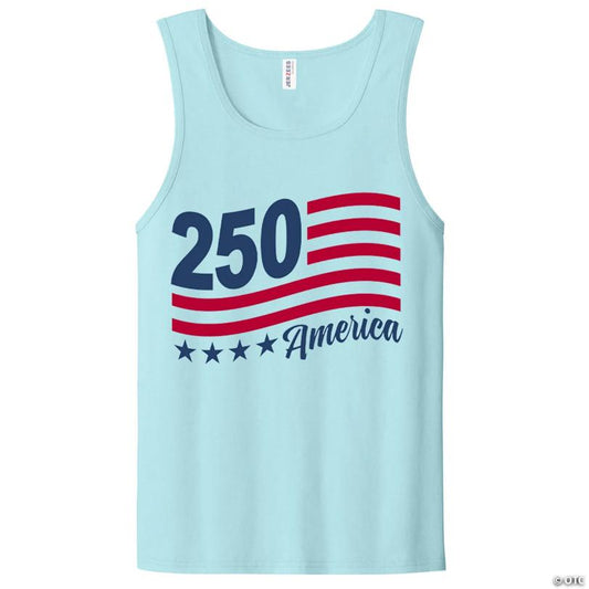 Adults 250 America Light Blue Tank Top