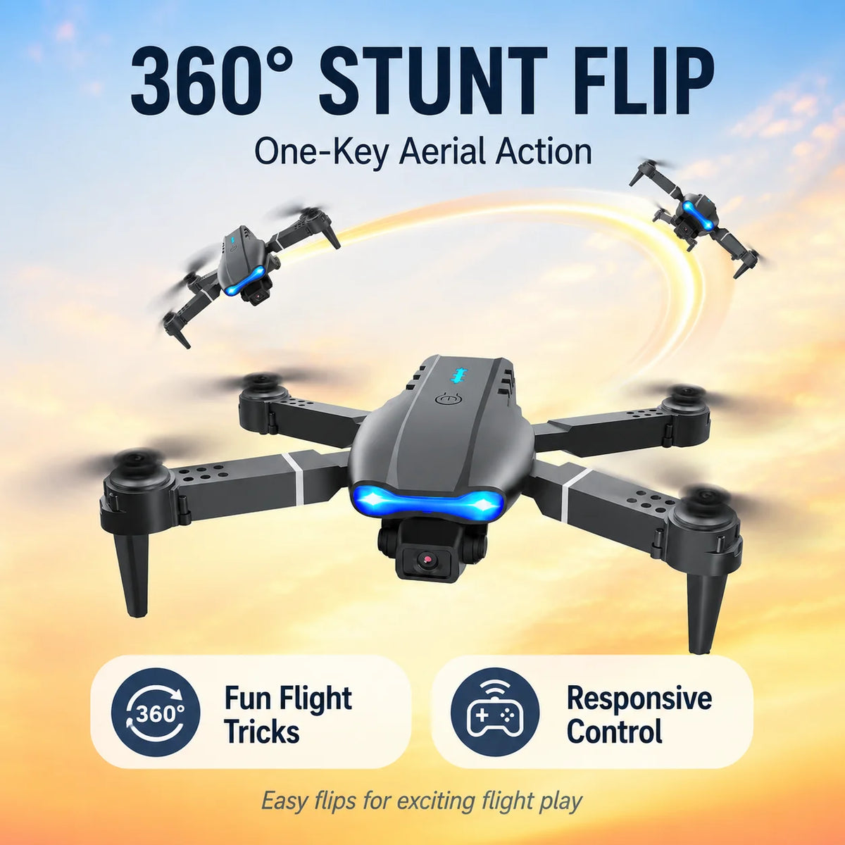 RC Drone ZNLYRION FPV Drone Dual Camera Optical Flow Hover Foldable RC Quadcopter APP Path Flight Beginner Drone Toy