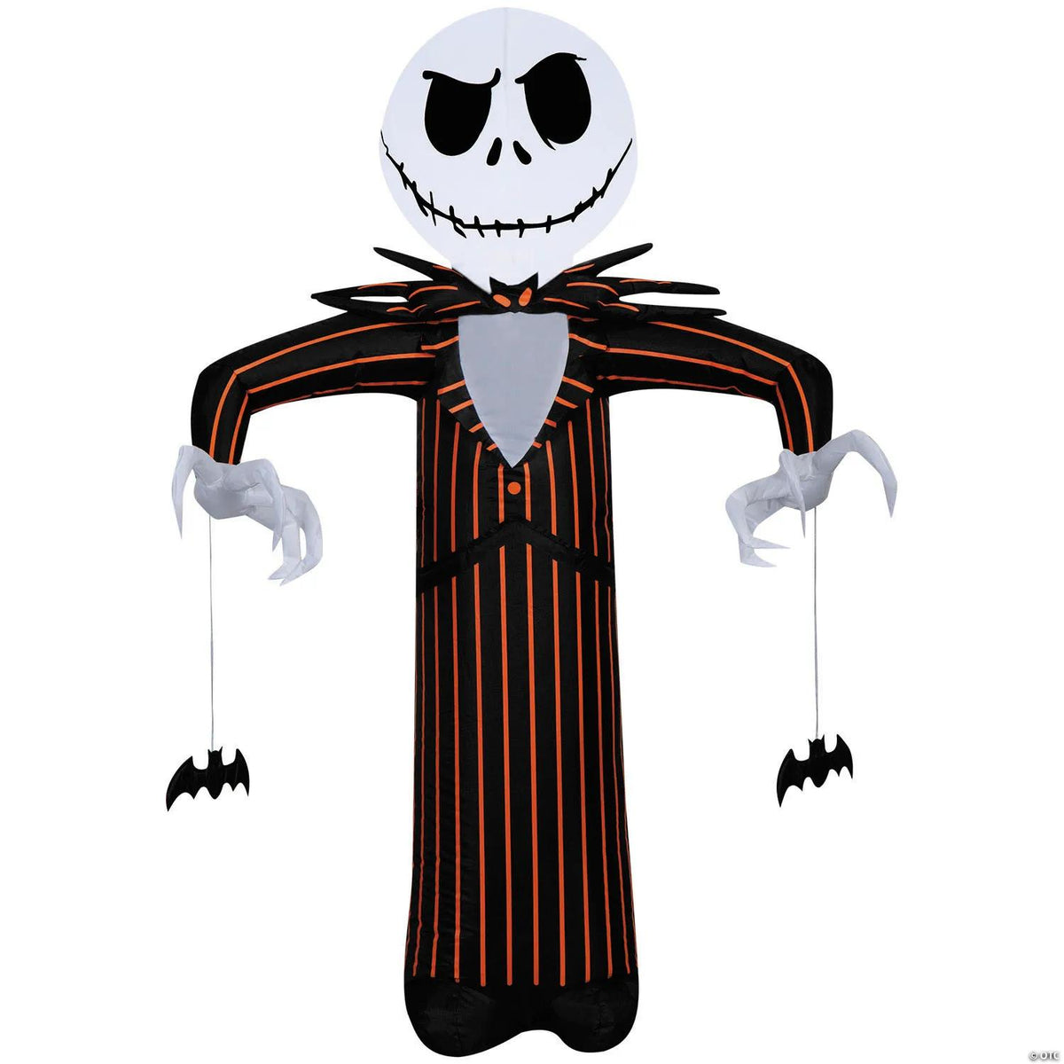 42-inch light-up inflatable Jack Skellington in an orange pinstripe suit