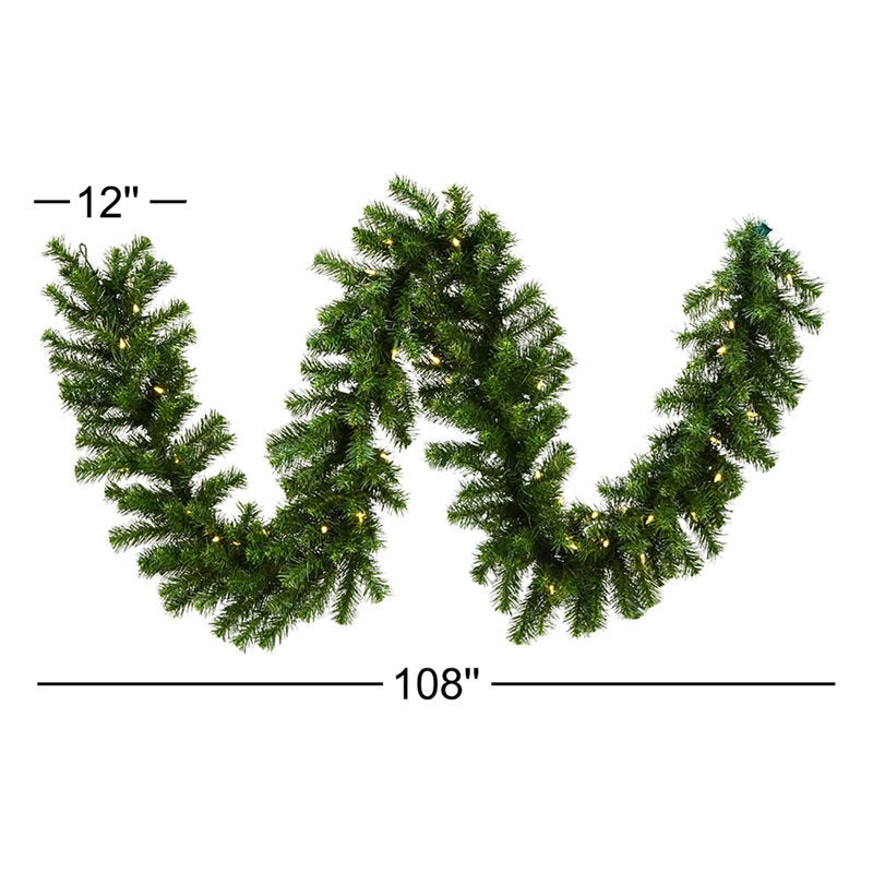 6 ft Artificial Christmas Garland framing a front doorway