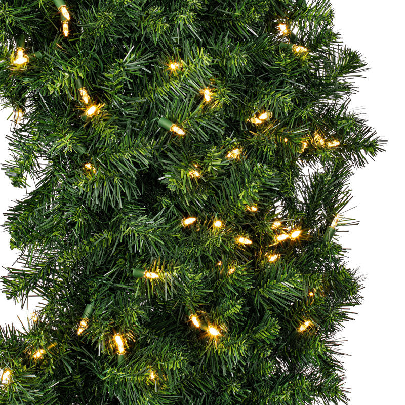 30" Pre-Lit Artificial Christmas Wreath as a festive door display