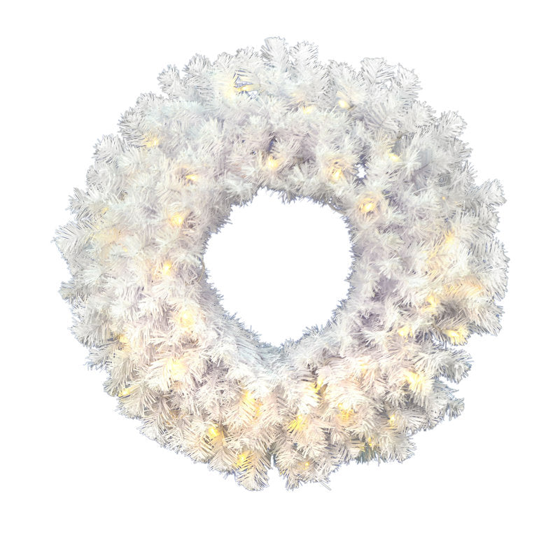 Artificial Christmas Wreath displayed on a front door