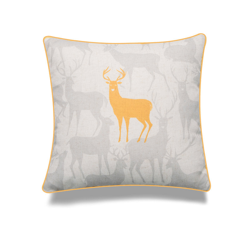 Animal Print Cotton Blend Throw Pillow