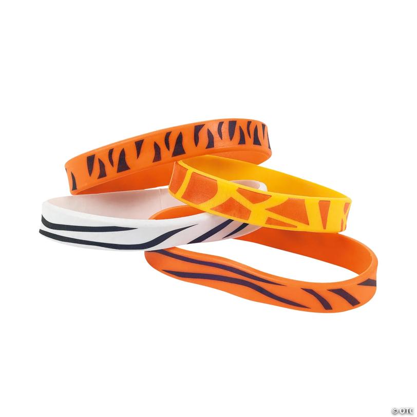 Animal Print Rubber Bracelets - 12 Pc.