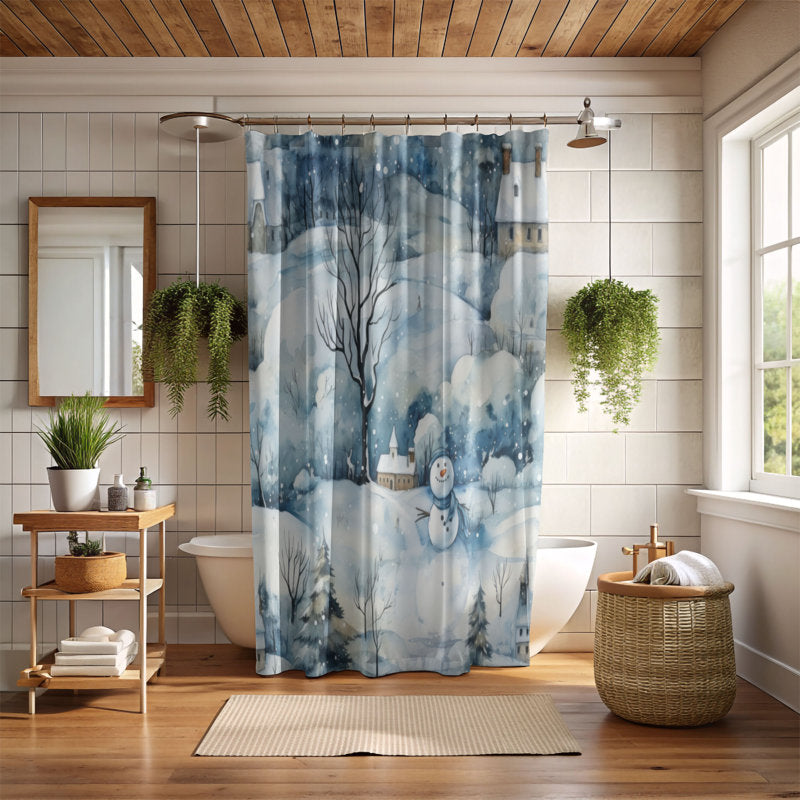 Arctic Snowman - Premium Shower Curtain