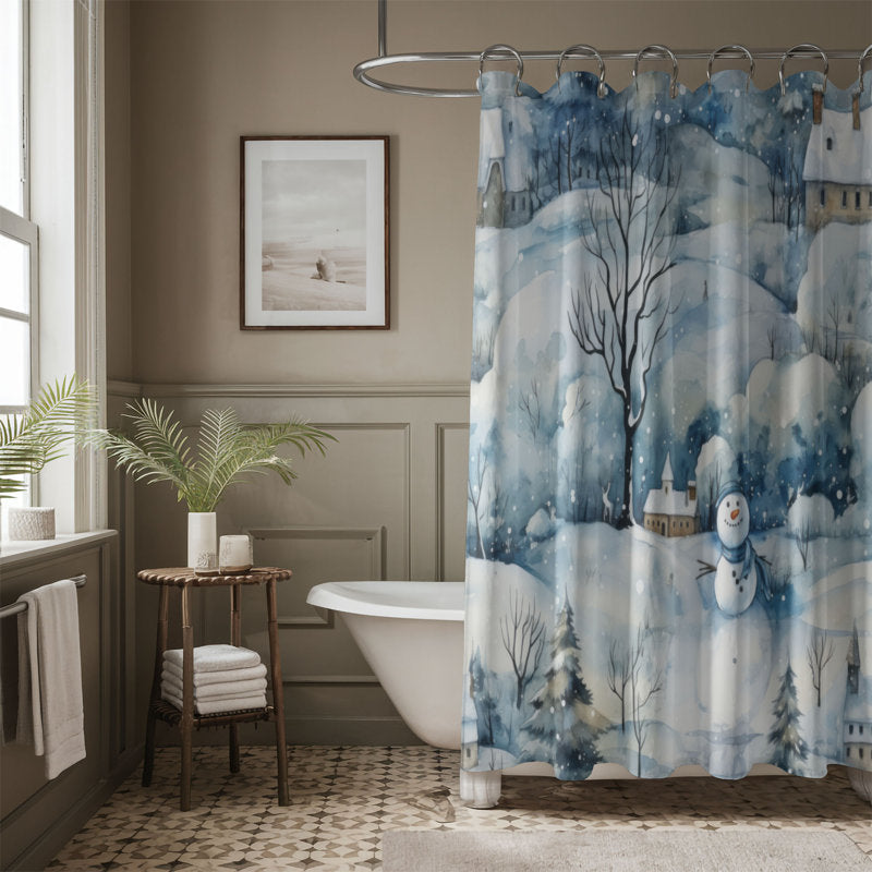 Arctic Snowman - Premium Shower Curtain