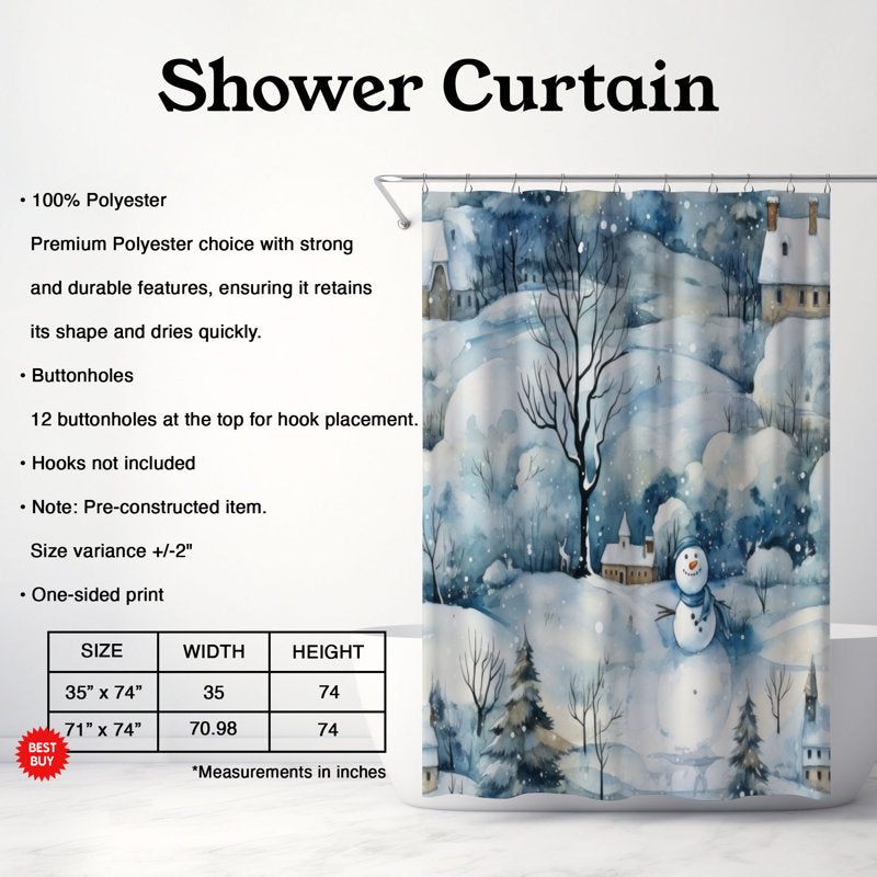 Arctic Snowman - Premium Shower Curtain
