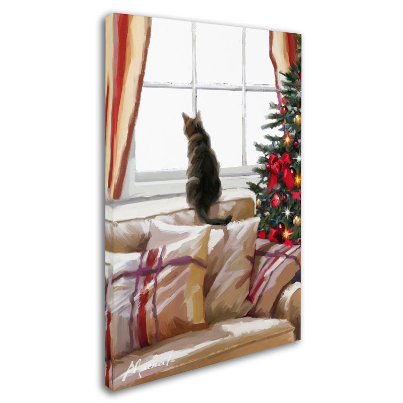 Armand 'Cat on Chair' Print on Canvas